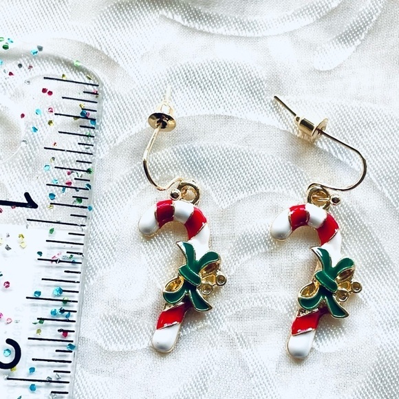 NWT Lot of 2 Festive Drop Earrings – Candy Cane & Christmas Tree Holiday Set - Picture 14 of 14